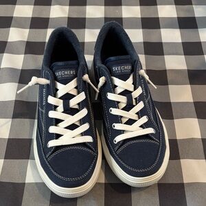 Skechers Women’s Dark Blue and White Sneakers